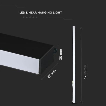 LED Chandelier on a string SAMSUNG CHIP LED/40W/230V 4000K black