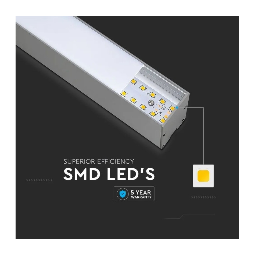 LED Chandelier on a string SAMSUNG CHIP LED/40W/230V 4000K silver