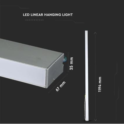 LED Chandelier on a string SAMSUNG CHIP LED/40W/230V 4000K silver