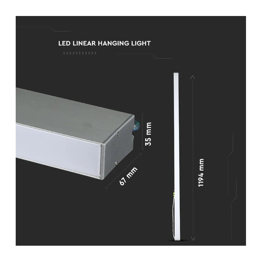 LED Chandelier on a string SAMSUNG CHIP LED/40W/230V 4000K silver