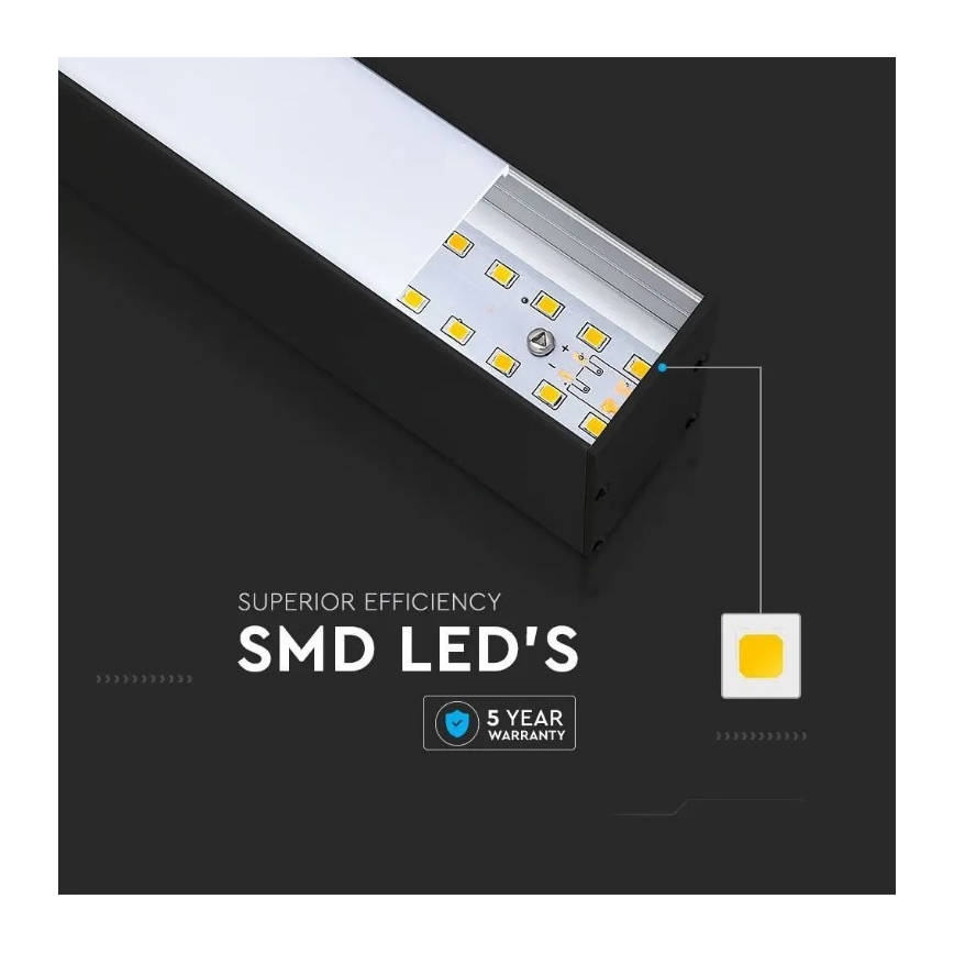 LED Chandelier on a string SAMSUNG CHIP LED/40W/230V 6400K black