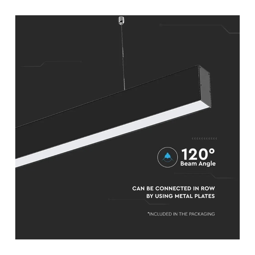 LED Chandelier on a string SAMSUNG CHIP LED/40W/230V 6400K black