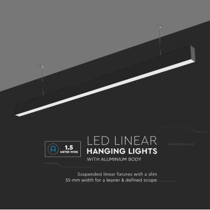 LED Chandelier on a string SAMSUNG CHIP LED/40W/230V 6400K black