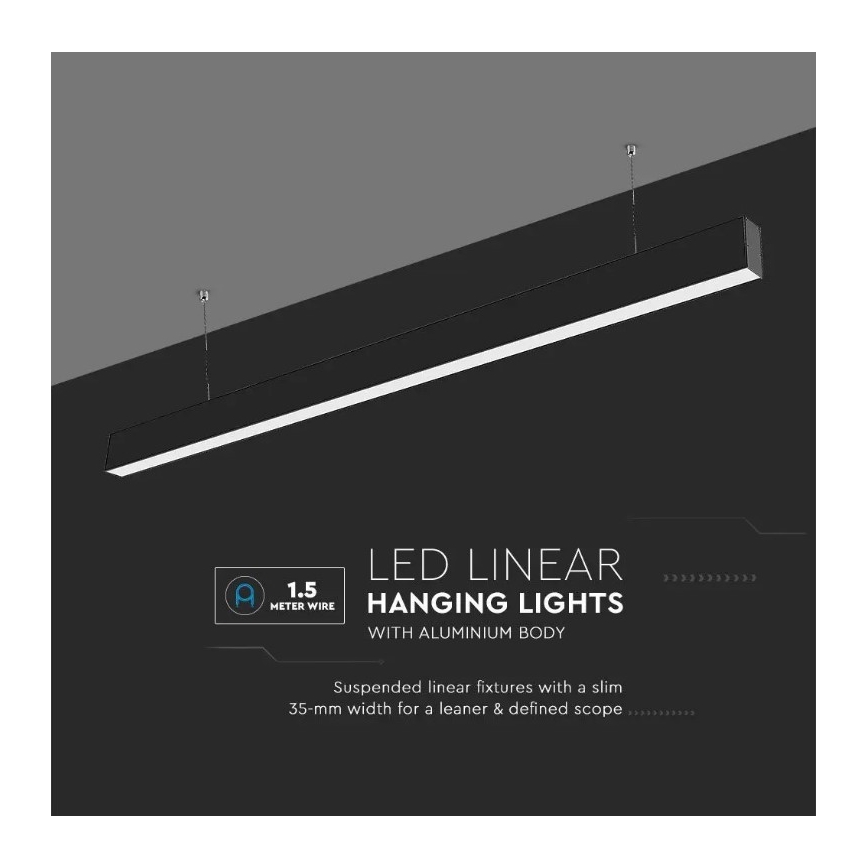 LED Chandelier on a string SAMSUNG CHIP LED/40W/230V 6400K black