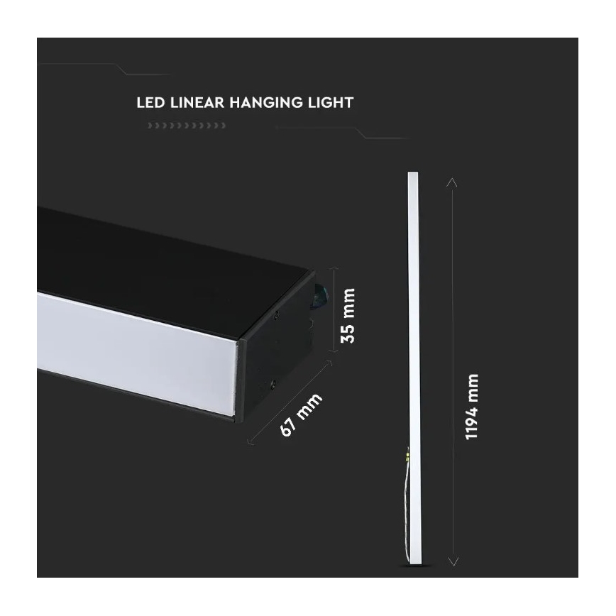 LED Chandelier on a string SAMSUNG CHIP LED/40W/230V 6400K black
