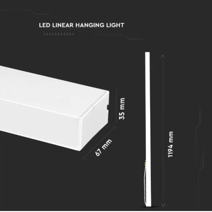 LED Chandelier on a string SAMSUNG CHIP LED/40W/230V 6400K white