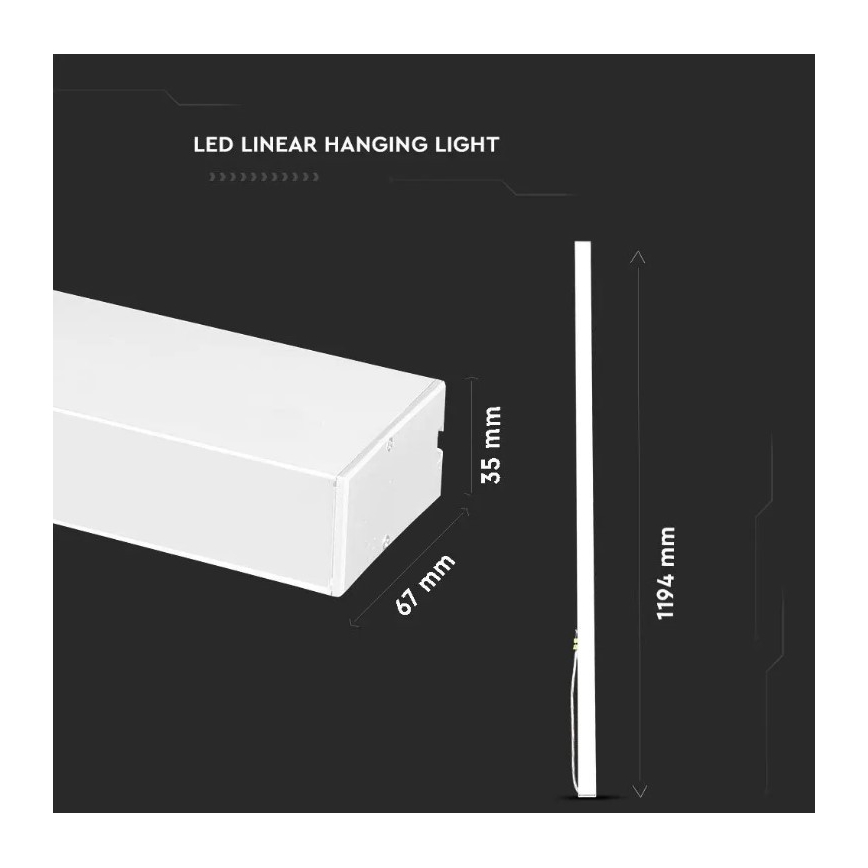 LED Chandelier on a string SAMSUNG CHIP LED/40W/230V 6400K white