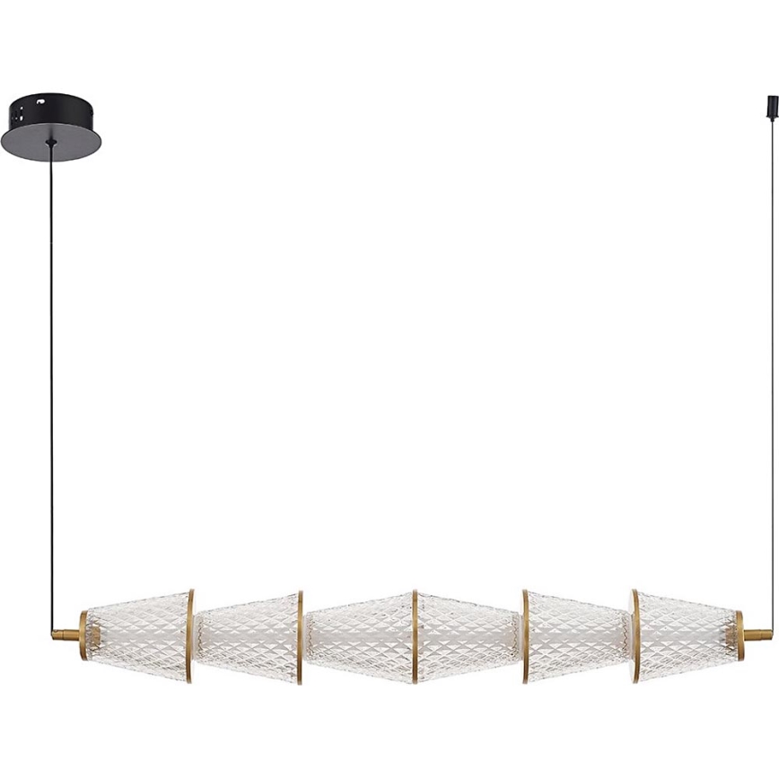 LED Chandelier on a string SANSA LED/11W/230V gold/clear
