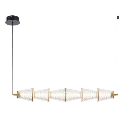 LED Chandelier on a string SANSA LED/11W/230V gold/clear