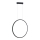 LED Chandelier on a string SATURNO LED/28W/230V d. 50 cm IP44 anthracite