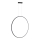LED Chandelier on a string SATURNO LED/46W/230V d. 80 cm IP44 anthracite