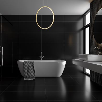 LED Chandelier on a string SATURNO LED/46W/230V d. 80 cm IP44 gold