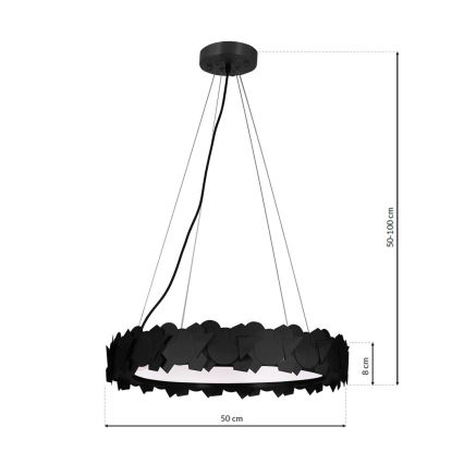 LED Chandelier on a string SOHO 1xLED/24W/230V black