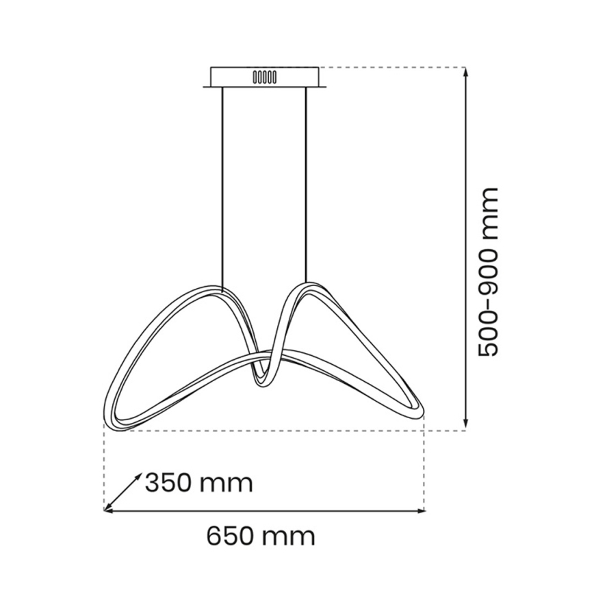 LED Chandelier on a string TESORO LED/48W/230V black
