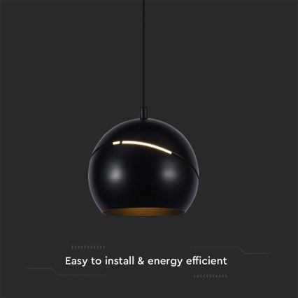 LED Chandelier on a string touch LED/8,5W/230V 3000K black