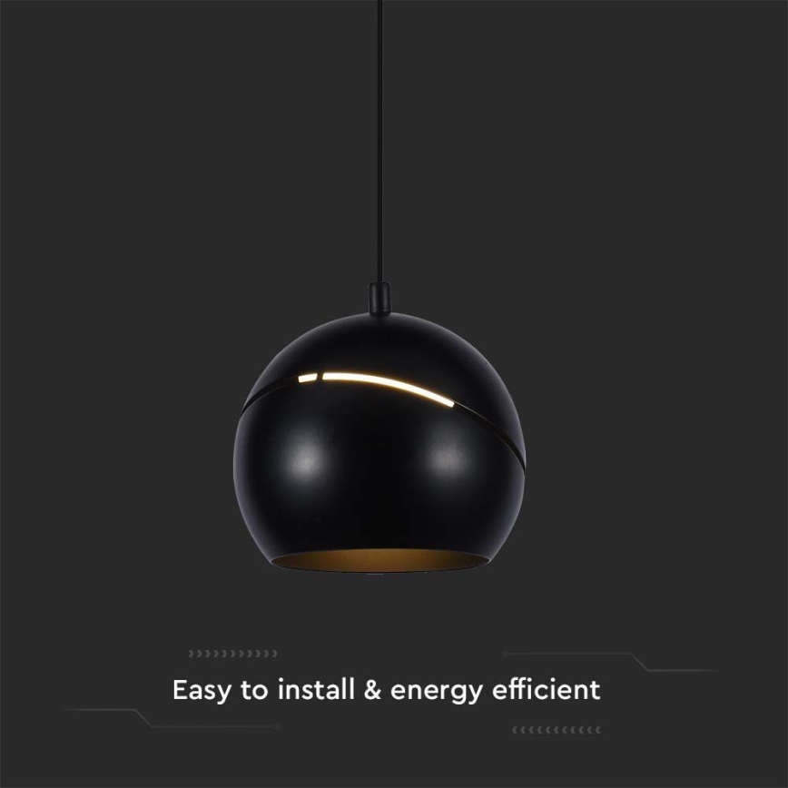 LED Chandelier on a string touch LED/8,5W/230V 3000K black