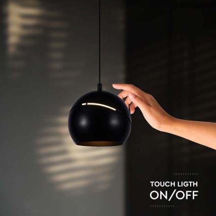 LED Chandelier on a string touch LED/8,5W/230V 3000K black