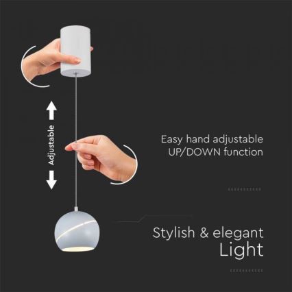 LED Chandelier on a string touch LED/8,5W/230V 3000K white