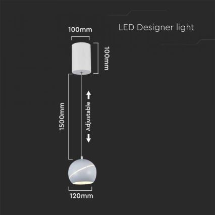 LED Chandelier on a string touch LED/8,5W/230V 3000K white
