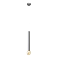 LED Chandelier on a string TUBA 1xGU10/20W/230V grey