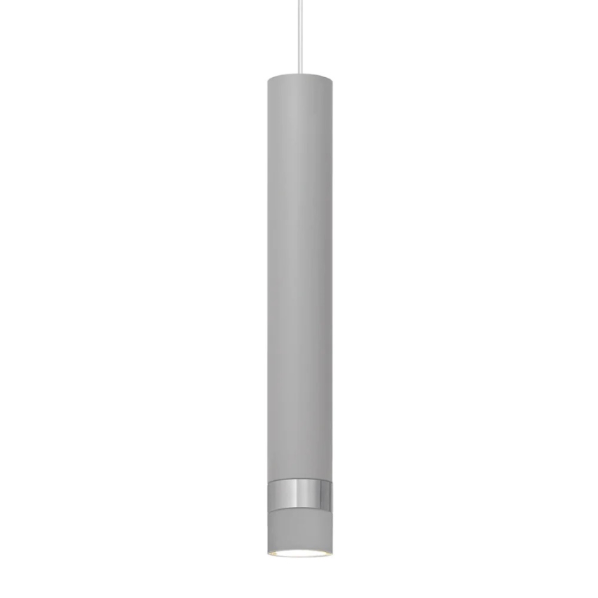 LED Chandelier on a string TUBA 1xGU10/4,8W/230V grey/shiny chrome