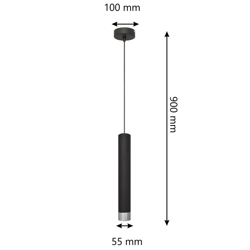 LED Chandelier on a string TUBA 1xGU10/4,8W/230V