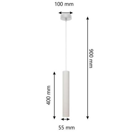 LED Chandelier on a string TUBA 1xGU10/4,8W/230V white