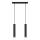 LED Chandelier on a string TUBA 2xGU10/4,8W/230V black/gold