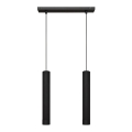 LED Chandelier on a string TUBA 2xGU10/4,8W/230V black