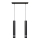 LED Chandelier on a string TUBA 2xGU10/4,8W/230V black/shiny chrome