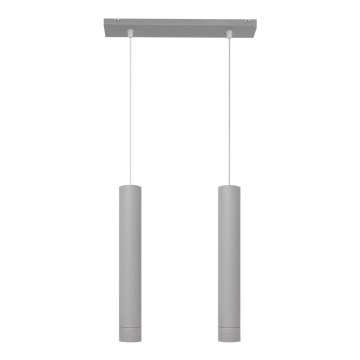 LED Chandelier on a string TUBA 2xGU10/4,8W/230V grey