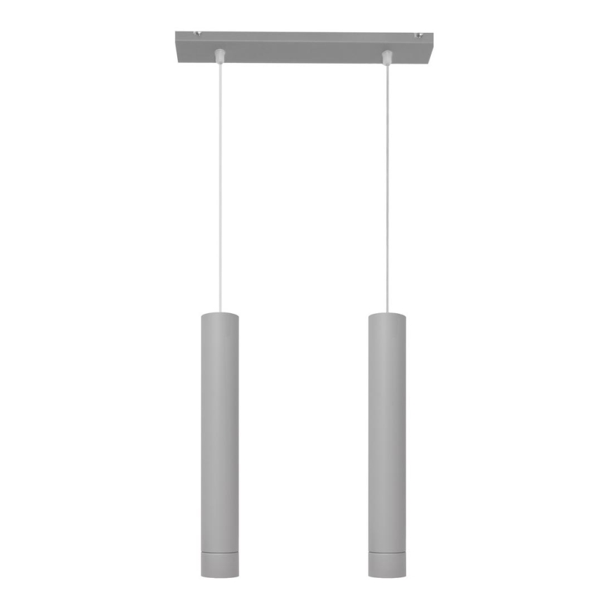 LED Chandelier on a string TUBA 2xGU10/4,8W/230V grey