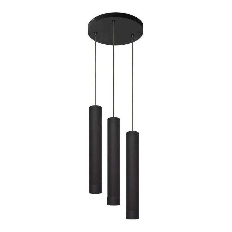 LED Chandelier on a string TUBA 3xGU10/4,8W/230V black