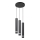 LED Chandelier on a string TUBA 3xGU10/4,8W/230V black/shiny chrome