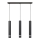 LED Chandelier on a string TUBA 3xGU10/4,8W/230V black/shiny chrome