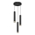 LED Chandelier on a string TUBA 3xGU10/6,5W/230V black/gold