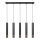 LED Chandelier on a string TUBA 5xGU10/6,5W/230V black/copper