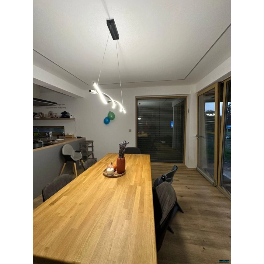 LED Chandelier on a string TWIST LED/37W/230V 4000K 120 cm gold