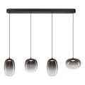 LED Chandelier on a string VASO LED/15W/230V black/smoky
