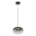 LED Chandelier on a string VASO LED/4W/230V d. 18 cm black/smoky
