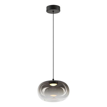 LED Chandelier on a string VASO LED/4W/230V d. 18 cm black/smoky