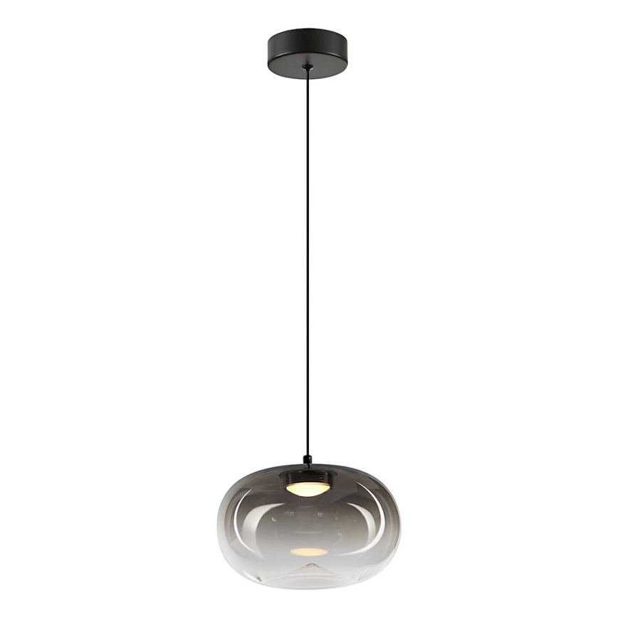 LED Chandelier on a string VASO LED/4W/230V d. 18 cm black/smoky