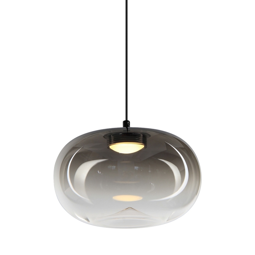 LED Chandelier on a string VASO LED/4W/230V d. 18 cm black/smoky