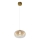 LED Chandelier on a string VASO LED/4W/230V d. 18 cm gold/smoky