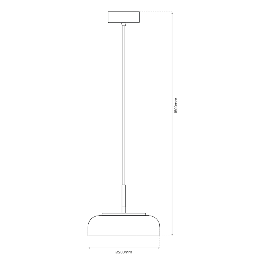 LED Chandelier on a string VETRO LED/6W/230V d. 23 cm grey/black