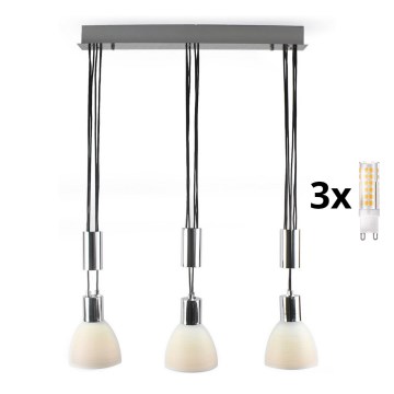 LED Chandelier on a string WENDY 3xG9/33W/230V