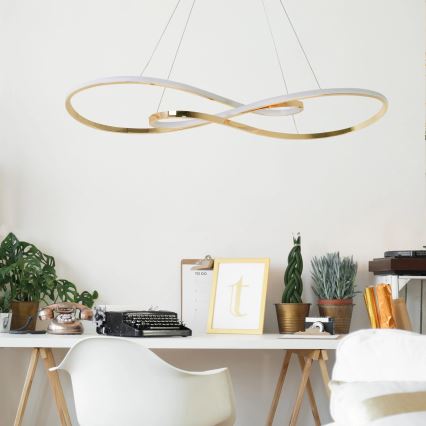 LED Chandelier on a string ZUMBA LED/50W/230V gold