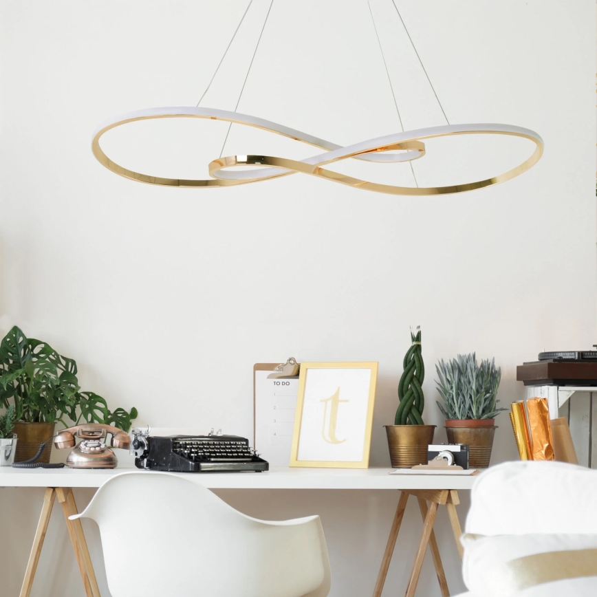 LED Chandelier on a string ZUMBA LED/50W/230V gold