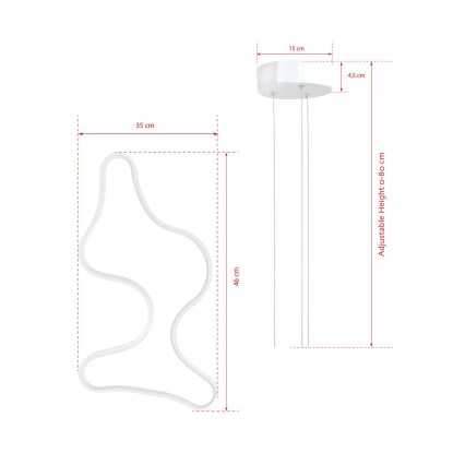 LED Chandelier on Cable ARTISAN LED/36W/230V 6500K White