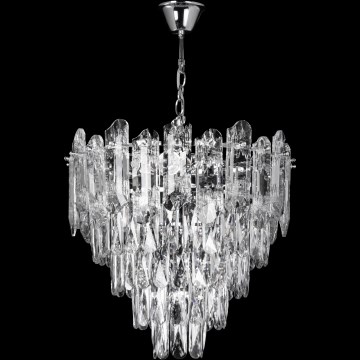 LED chandelier on chain 7xE27/60W/230V + 4xLED/6W Ø 40 cm polished chrome